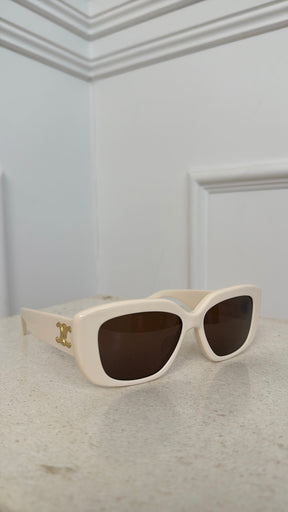 Celine Triomphe XL 01 Sunglasses in Acetate Cream