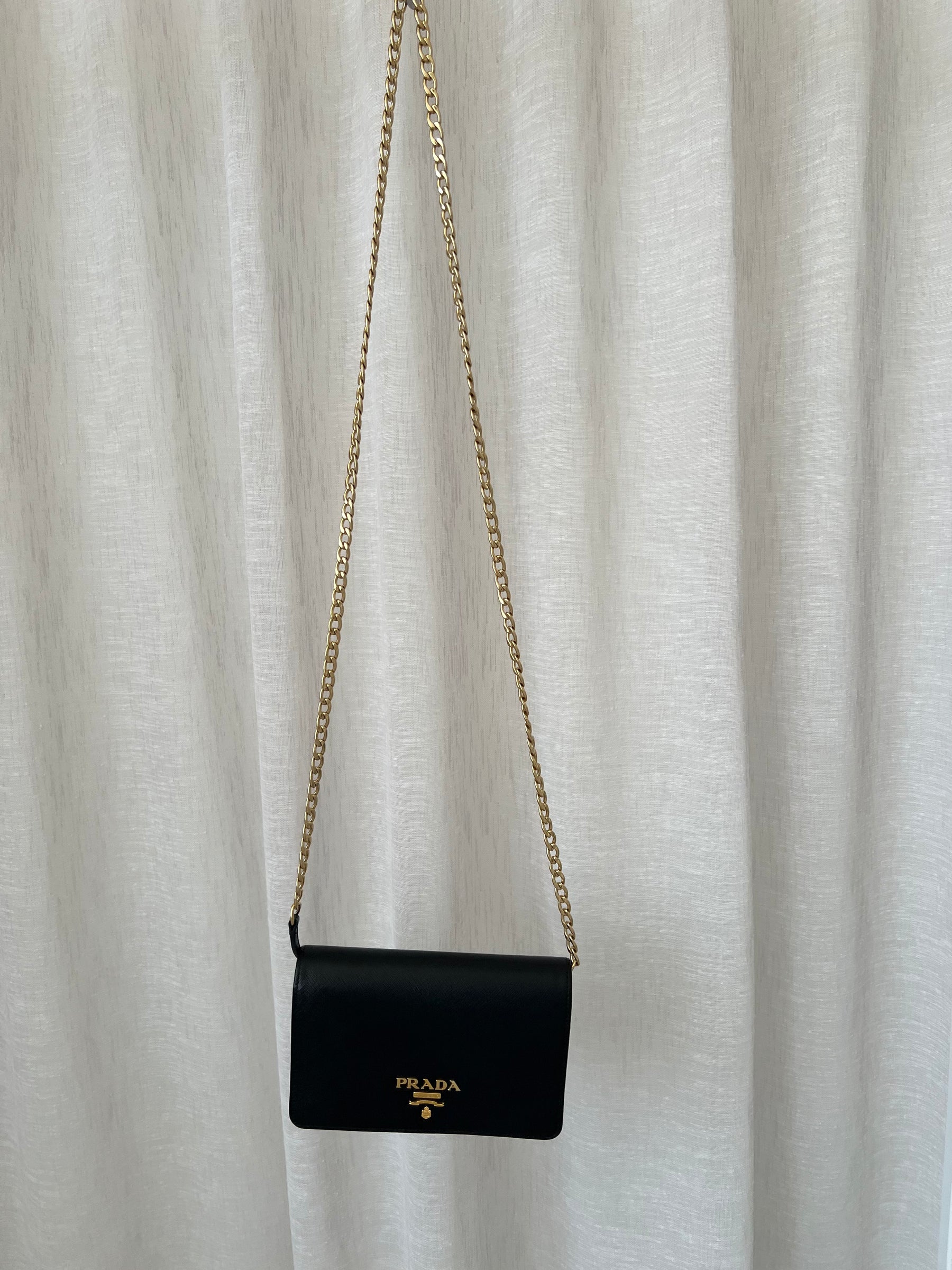 Prada Mini Saffiano WOC Leather Bag