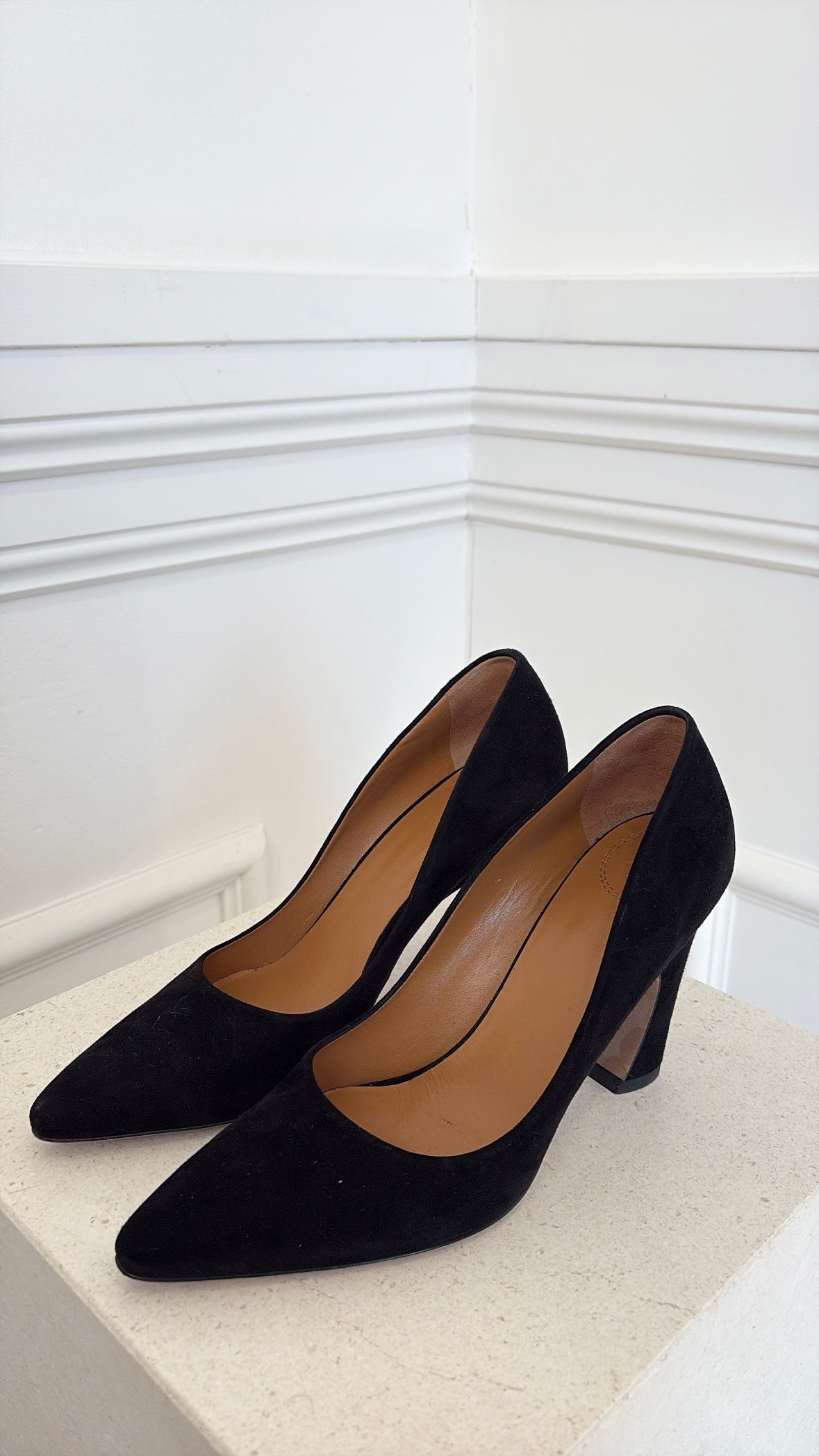 Chloé Black Suede 'Oli' Pumps, 39