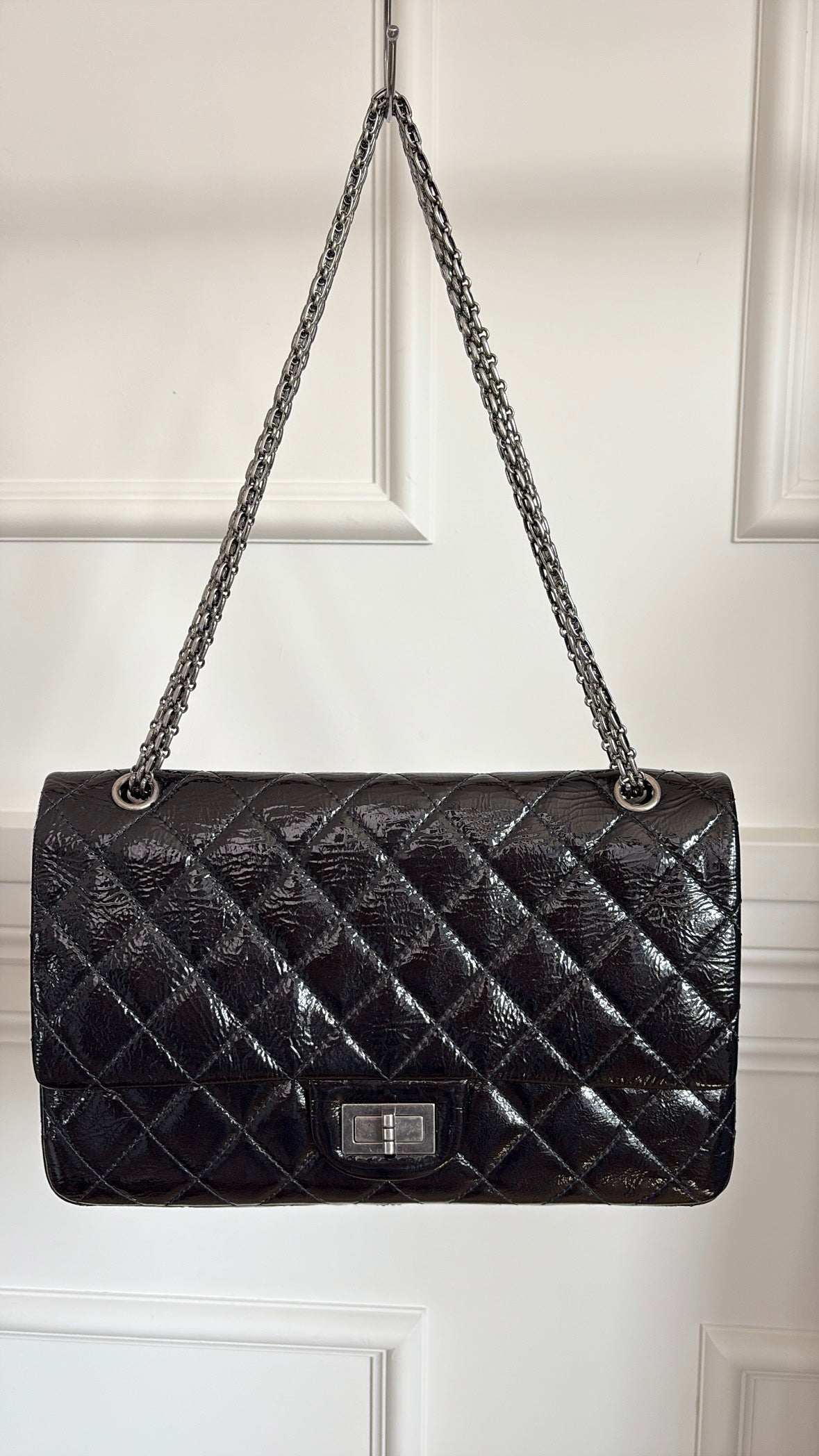 Chanel 2.55 Reissue Patent Leather Handbag Jumbo