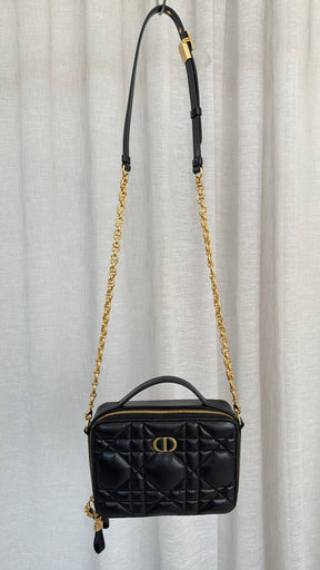 Dior Caro Black Box Bag With Top Handle