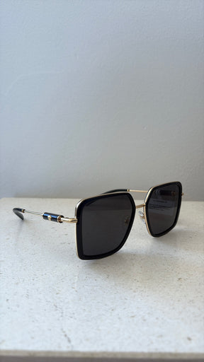 Versace Black Square Medusa Arm Sunglasses
