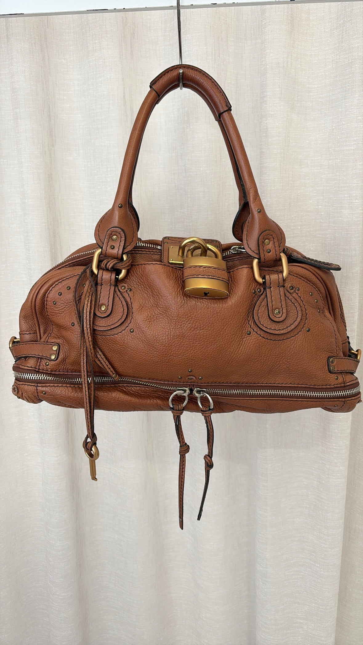 Chloé Tan Leather Paddington Shoulder Bag