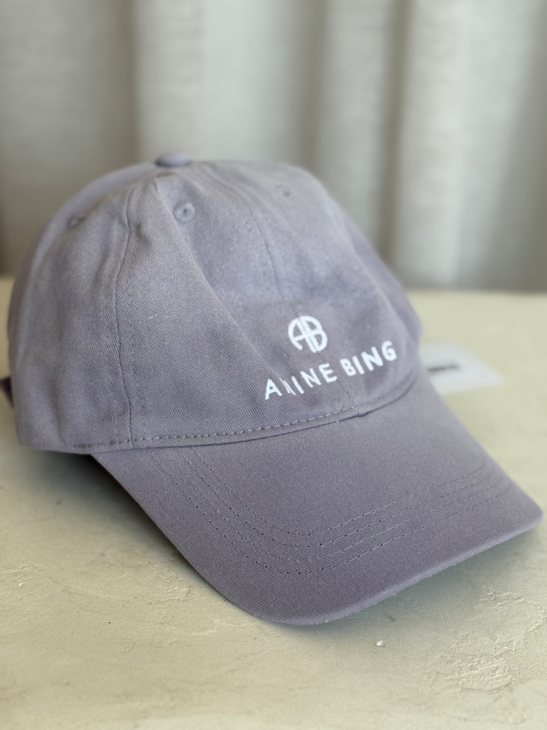 Anine Bing Lilac Logo Cap
