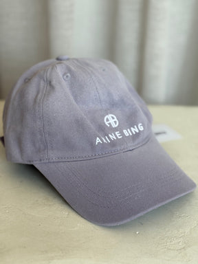 Anine Bing Lilac Logo Cap