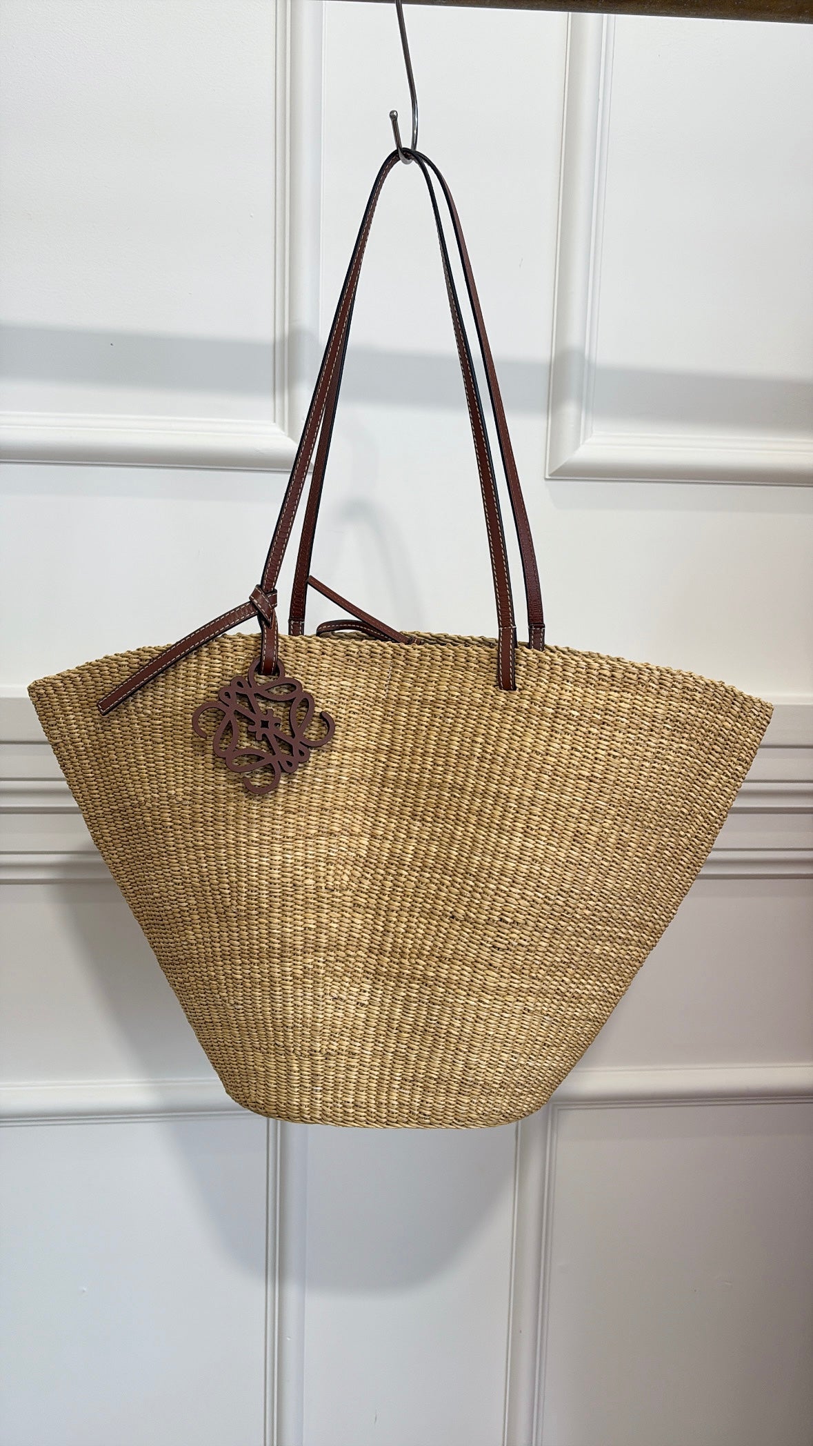 Loewe Natural Raffia Large Shell Tote