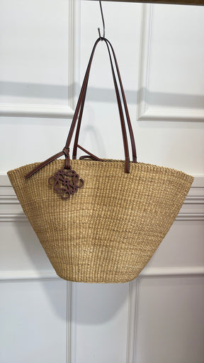 Loewe Natural Raffia Large Shell Tote