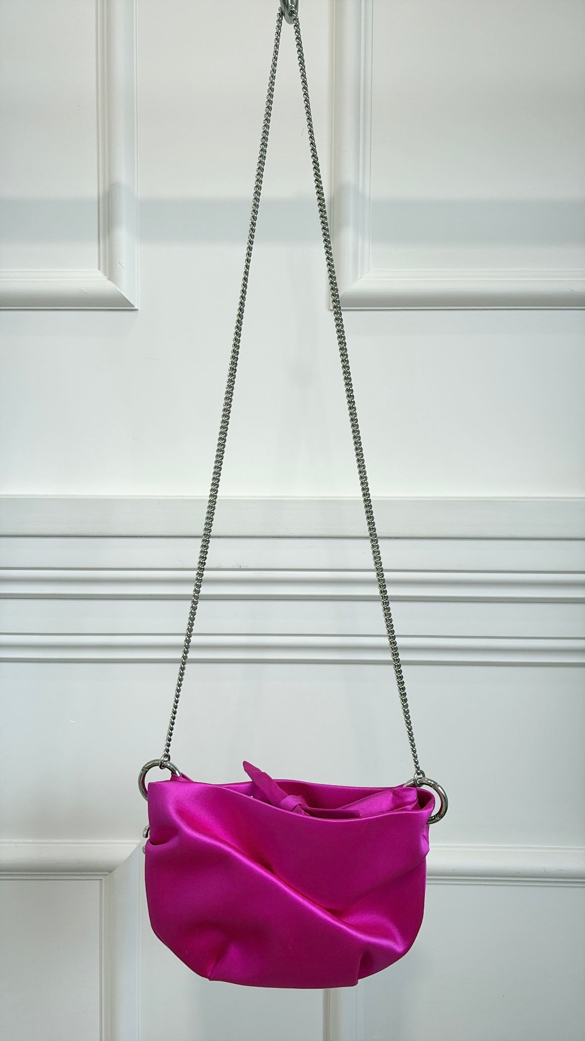 Jimmy Choo Bonny Fuscia Satin Bag