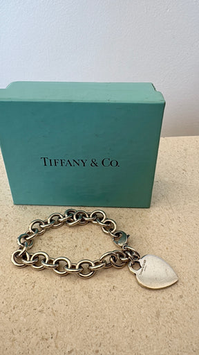 Tiffany & Co. Sterling Silver Heart Chain Bracelet