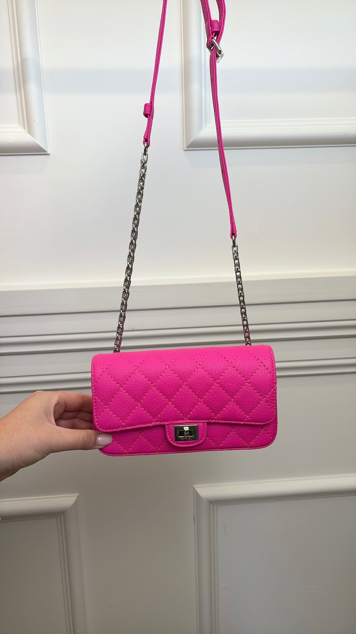 Chanel Neon Pink Quilted Leather Reissue Belt Bag