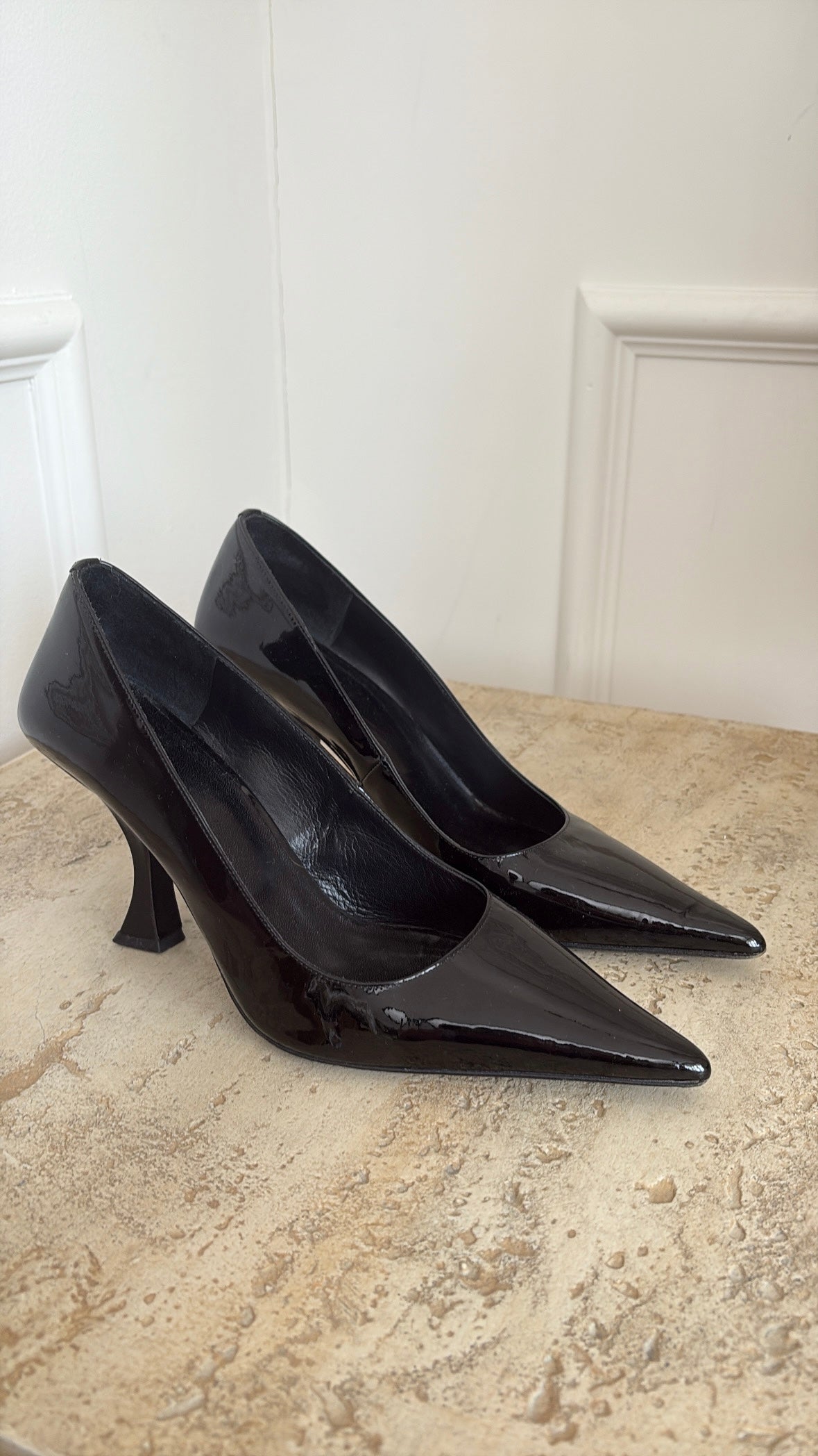 By Far Black Patent Leather Pumps, 38
