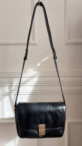 A.P.C. Black Soft Leather Grace Bag