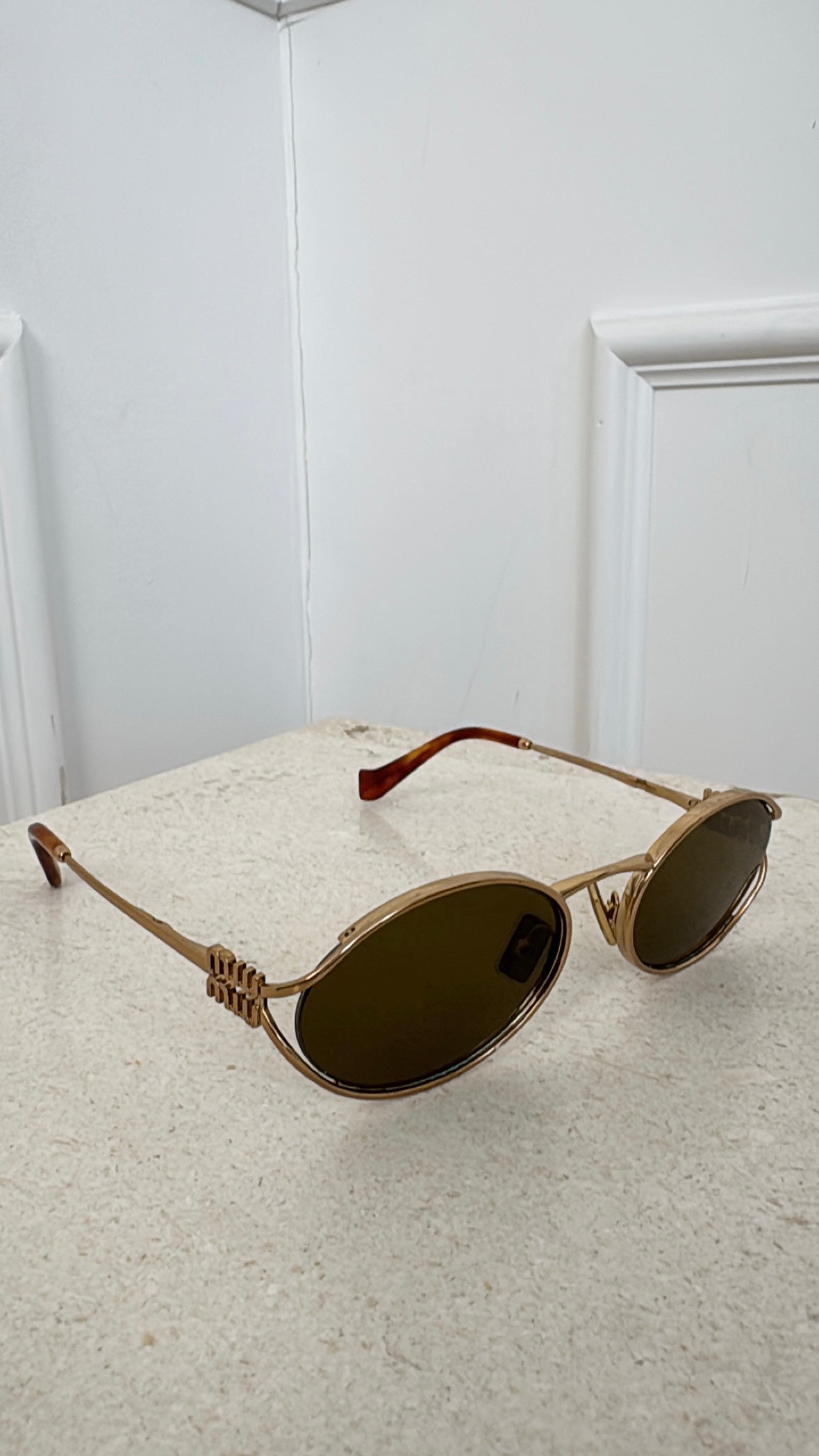 Miu Miu MU 52YS Gold Sunglasses