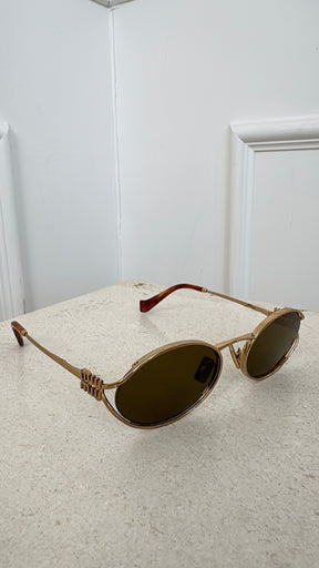 Miu Miu MU 52YS Gold Sunglasses
