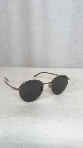 Oliver Peoples Gold Frame Round Sunglasses
