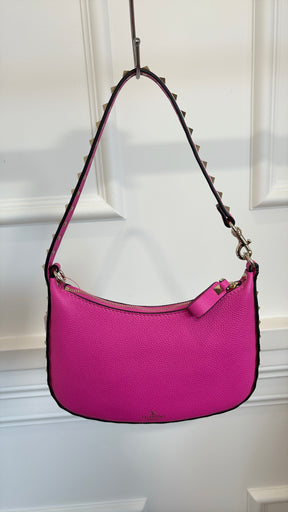 Valentino Garavani Pink Leather Rockstud Mini Shoulder Bag