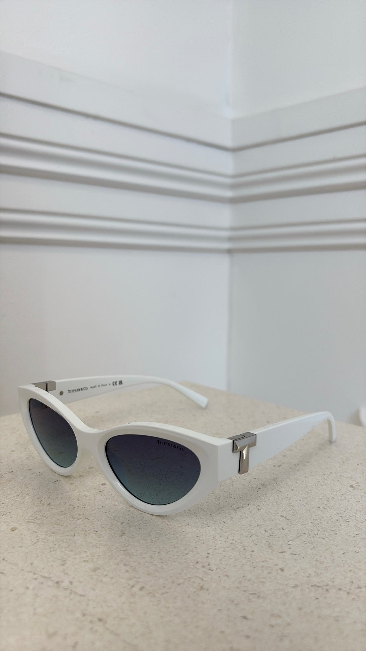 Tiffany & Co. White Cat Eye T Sunglasses