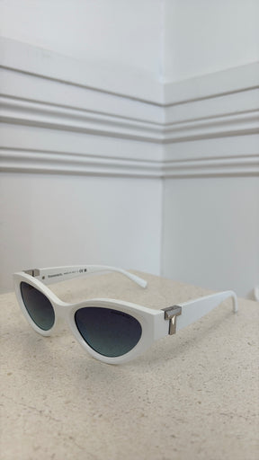 Tiffany & Co. White Cat Eye T Sunglasses