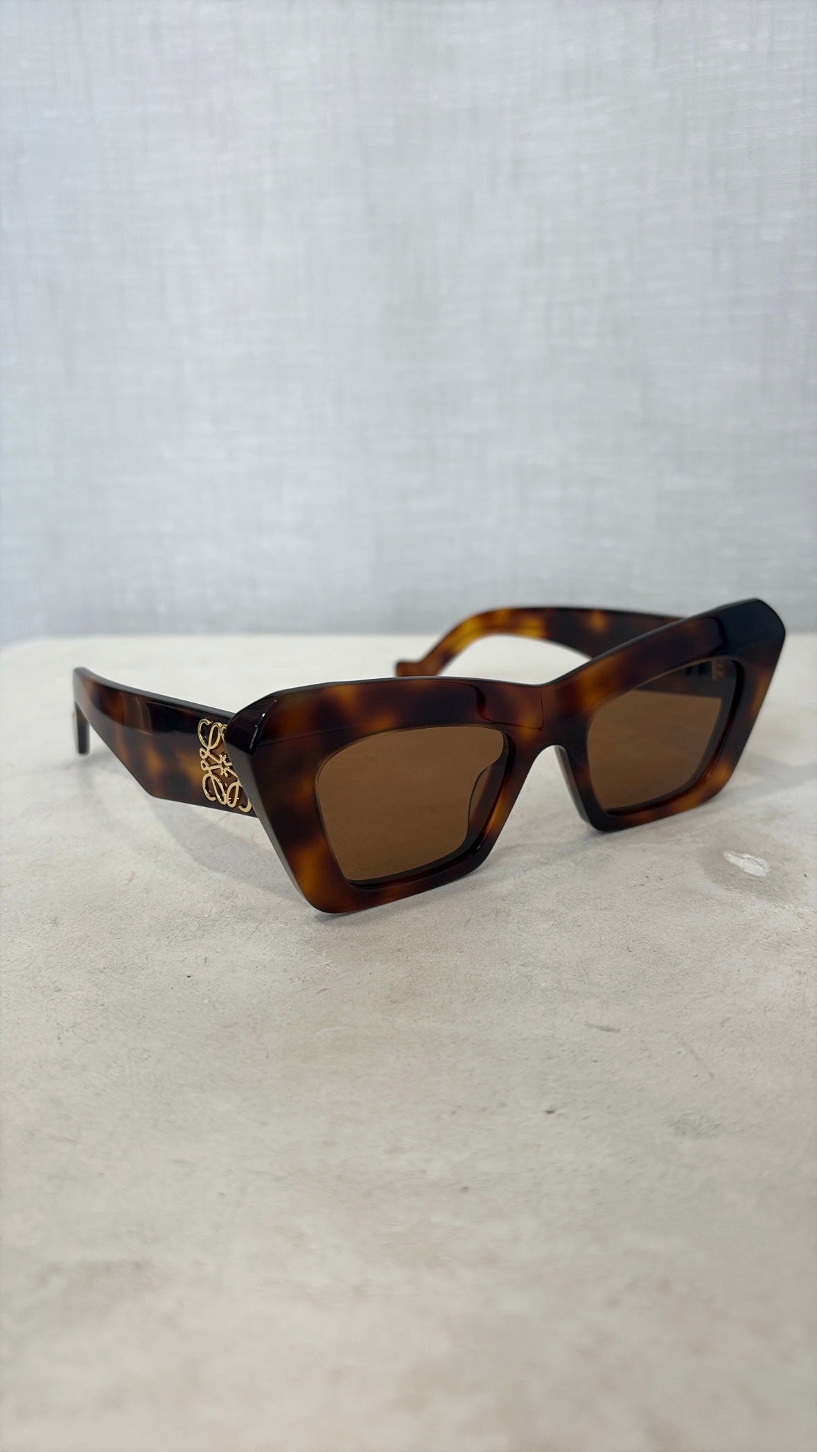 Loewe Tortoiseshell Cat Eye Logo Sunglasses