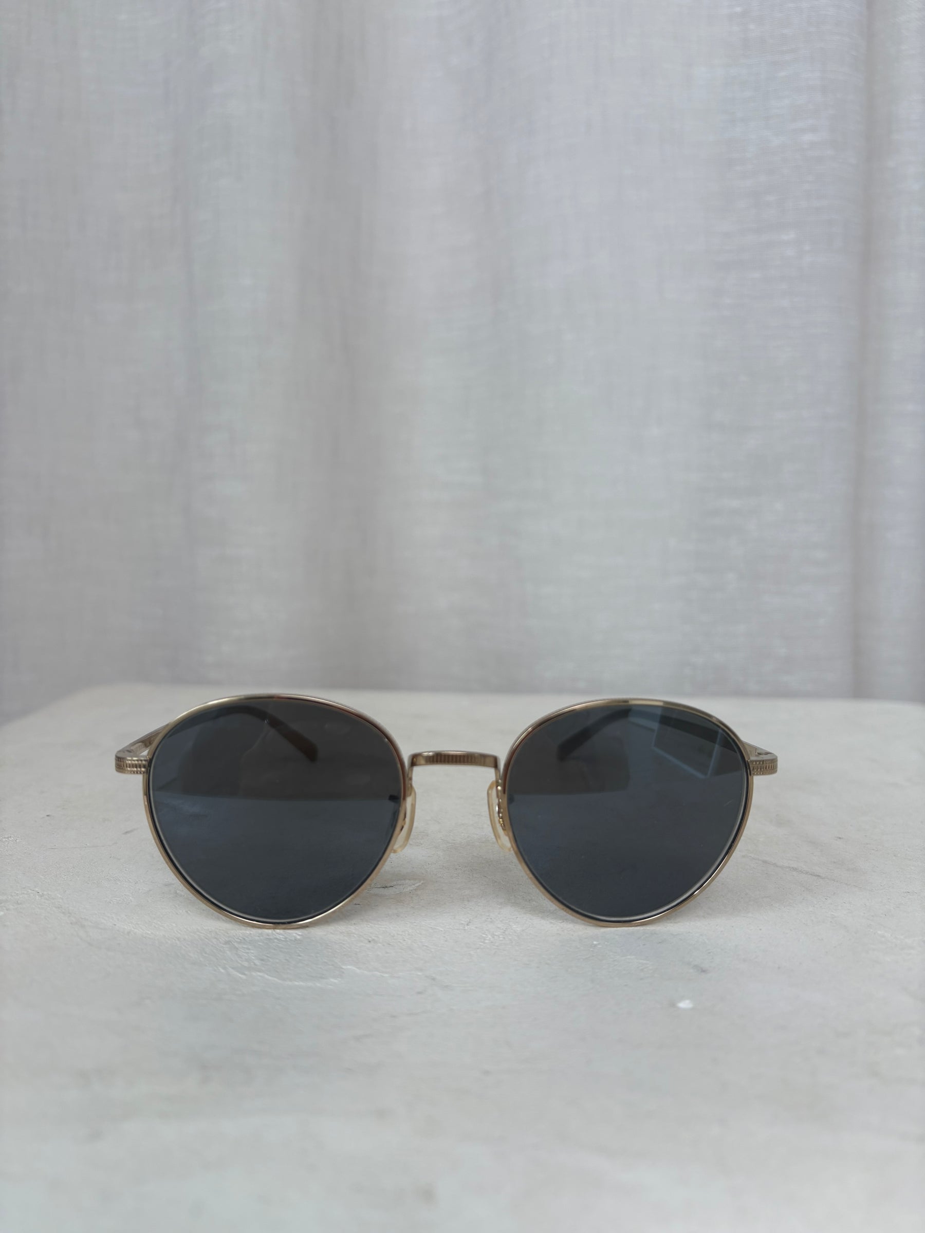 Oliver Peoples Gold Frame Round Sunglasses