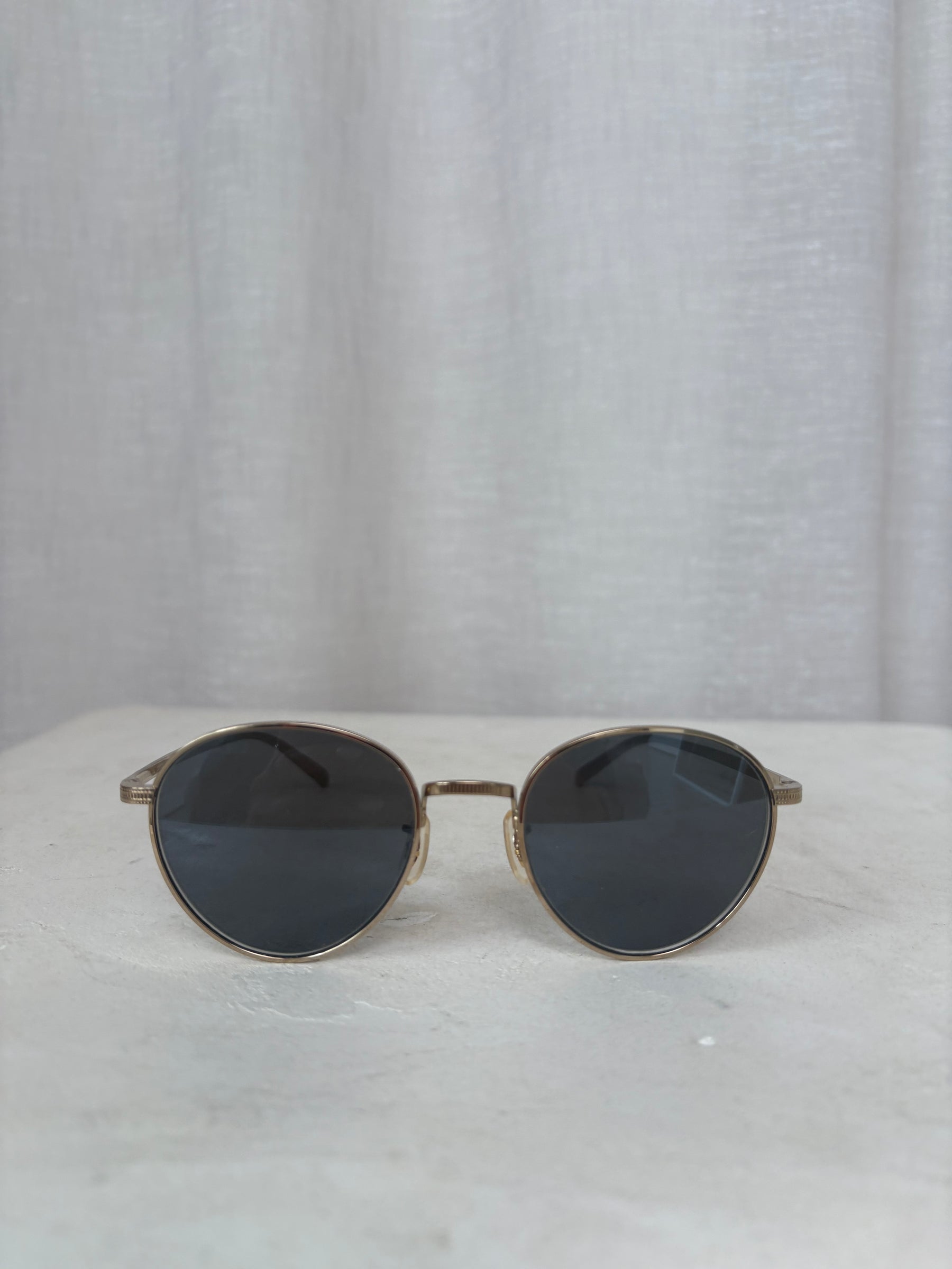 Oliver Peoples Gold Frame Round Sunglasses