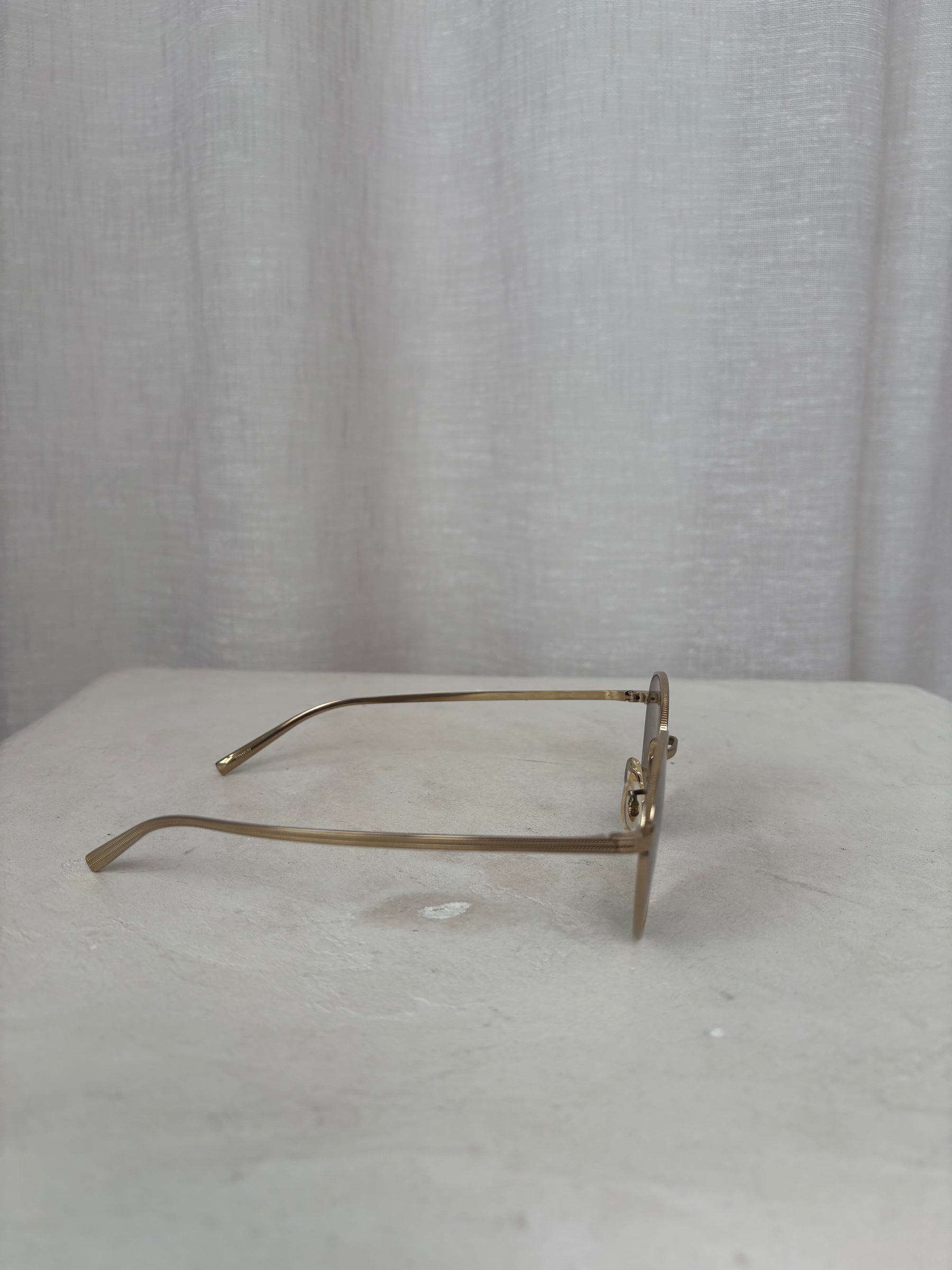 Oliver Peoples Gold Frame Round Sunglasses