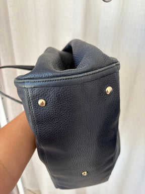 Gucci Navy Leather Soho Shoulder Tote