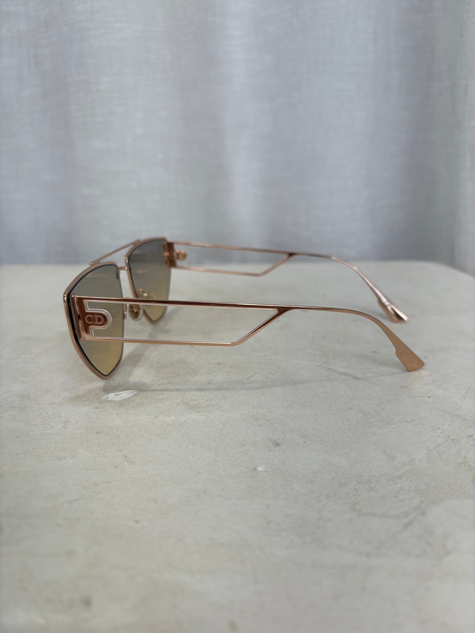 Dior Clan 2 Gold Tone Frame Sunglasses