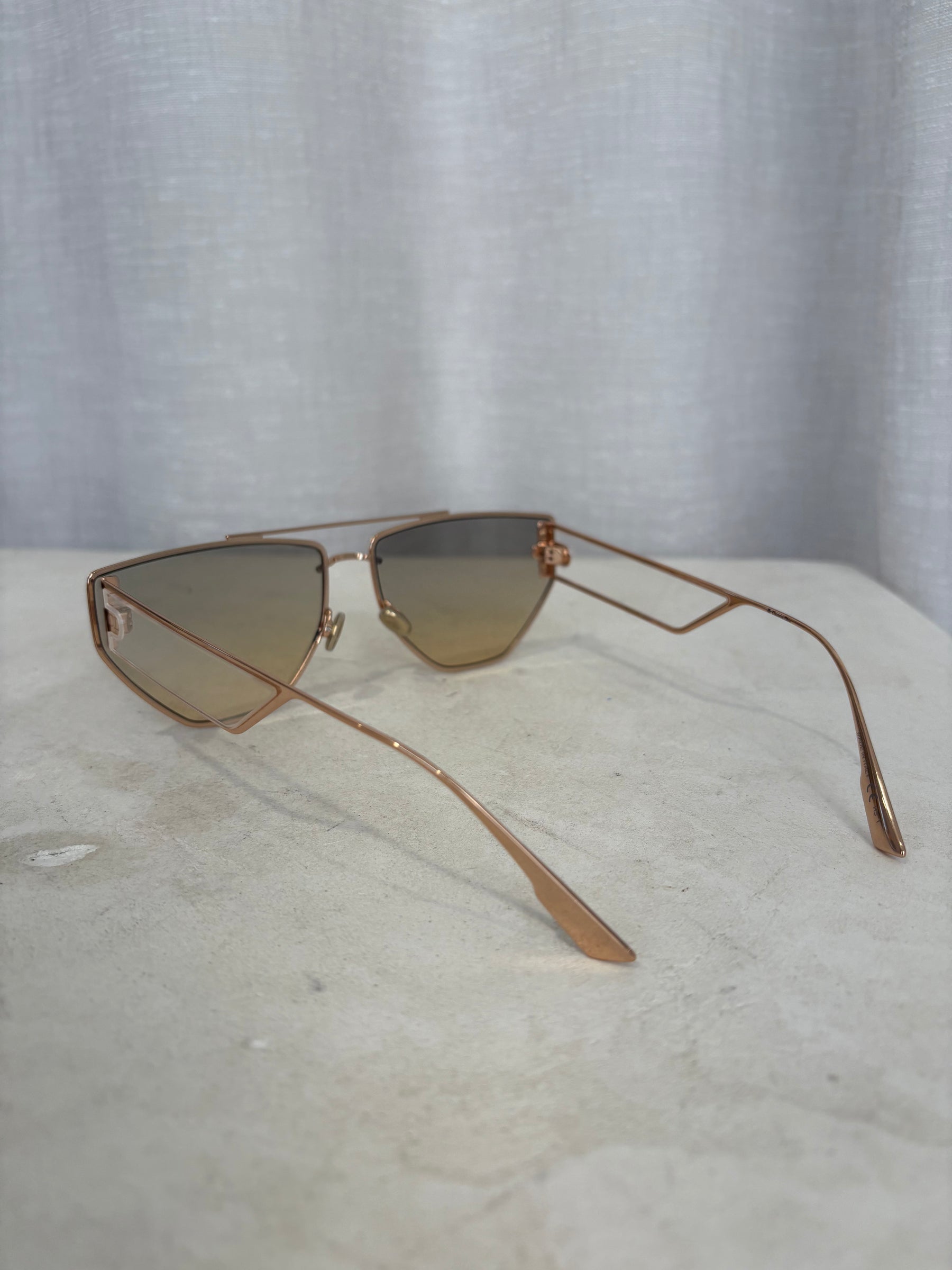 Dior Clan 2 Gold Tone Frame Sunglasses