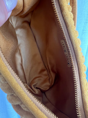 Miu Miu Mustard Matelasse Suede Wander Bag