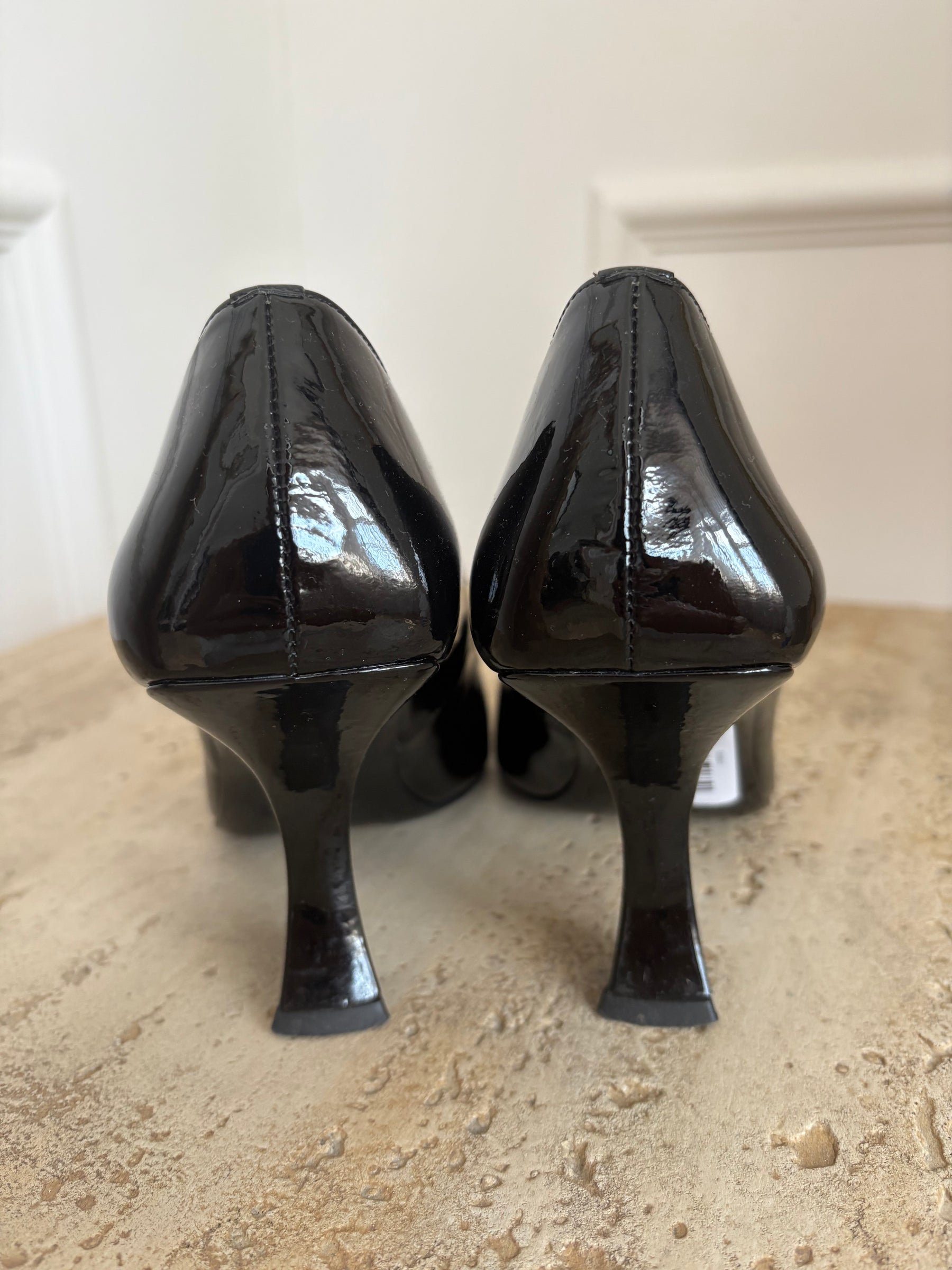By Far Black Patent Leather Pumps, 38