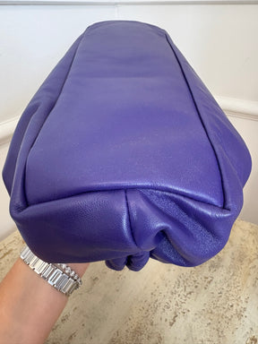 Mansur Gavriel Purple Leather Oversized Cloud Clutch