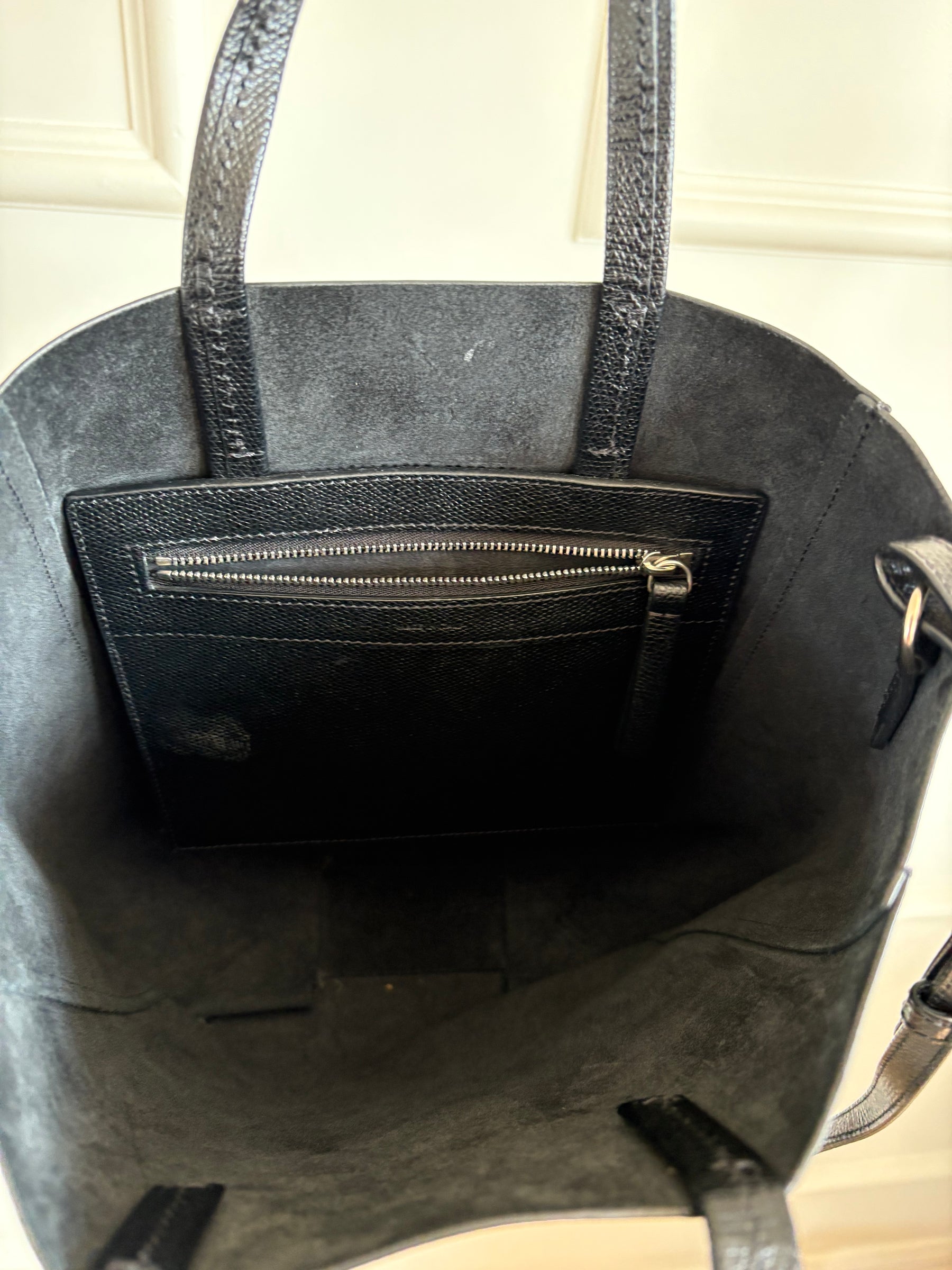 Celine Black Grained Leather Mini Tote Bag