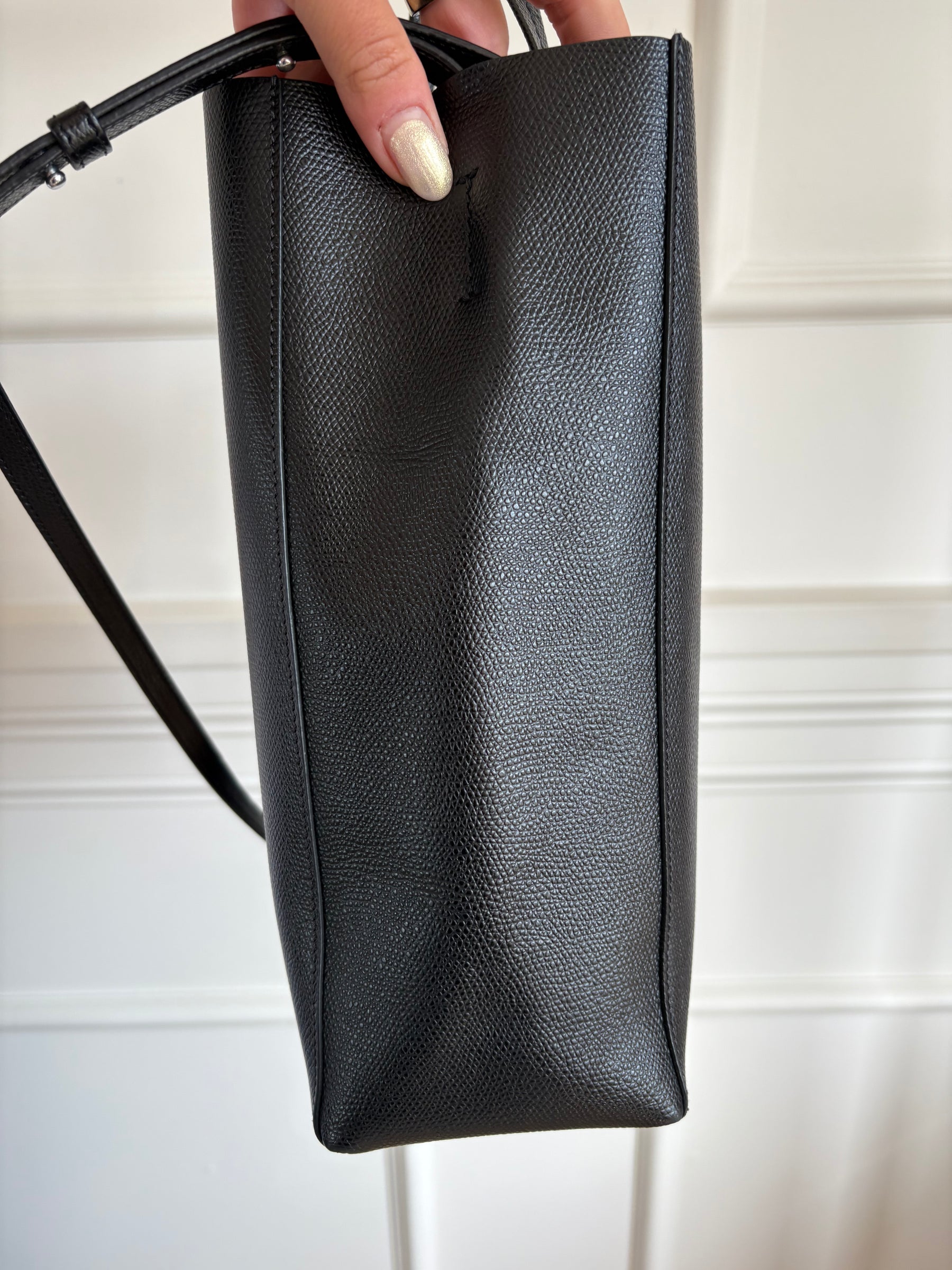 Celine Black Grained Leather Mini Tote Bag