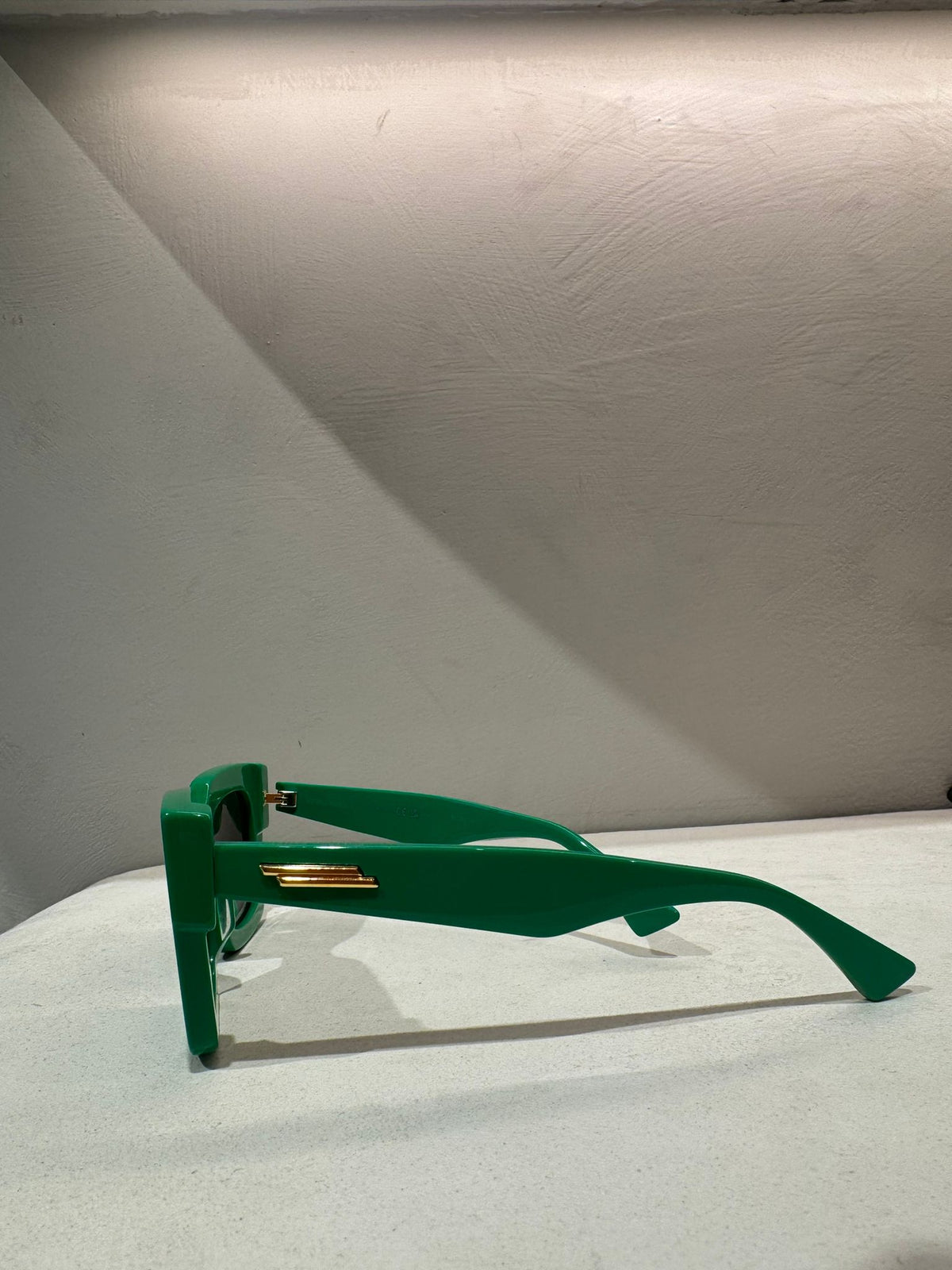 Bottega Veneta Green Oversized Square Sunglasses (Wide Fit)