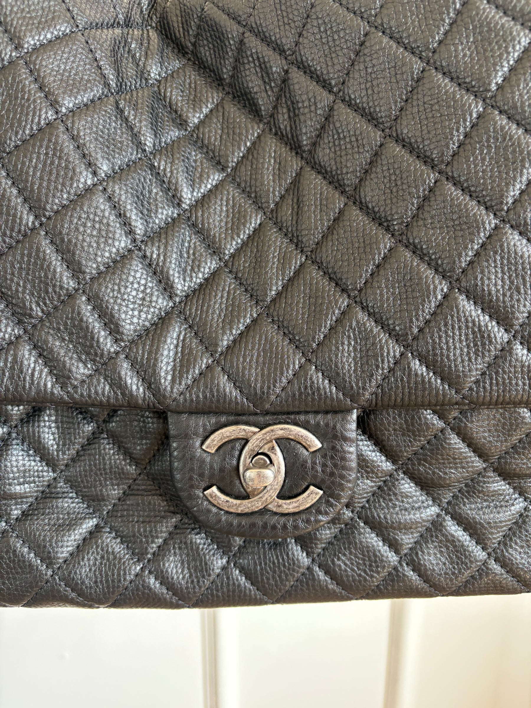 Chanel Black Leather XXL Maxi Flap Bag