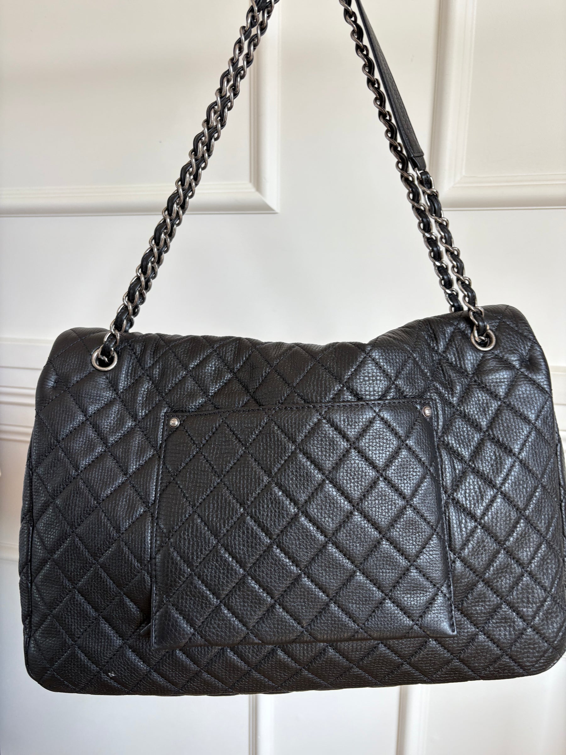 Chanel Black Leather XXL Maxi Flap Bag
