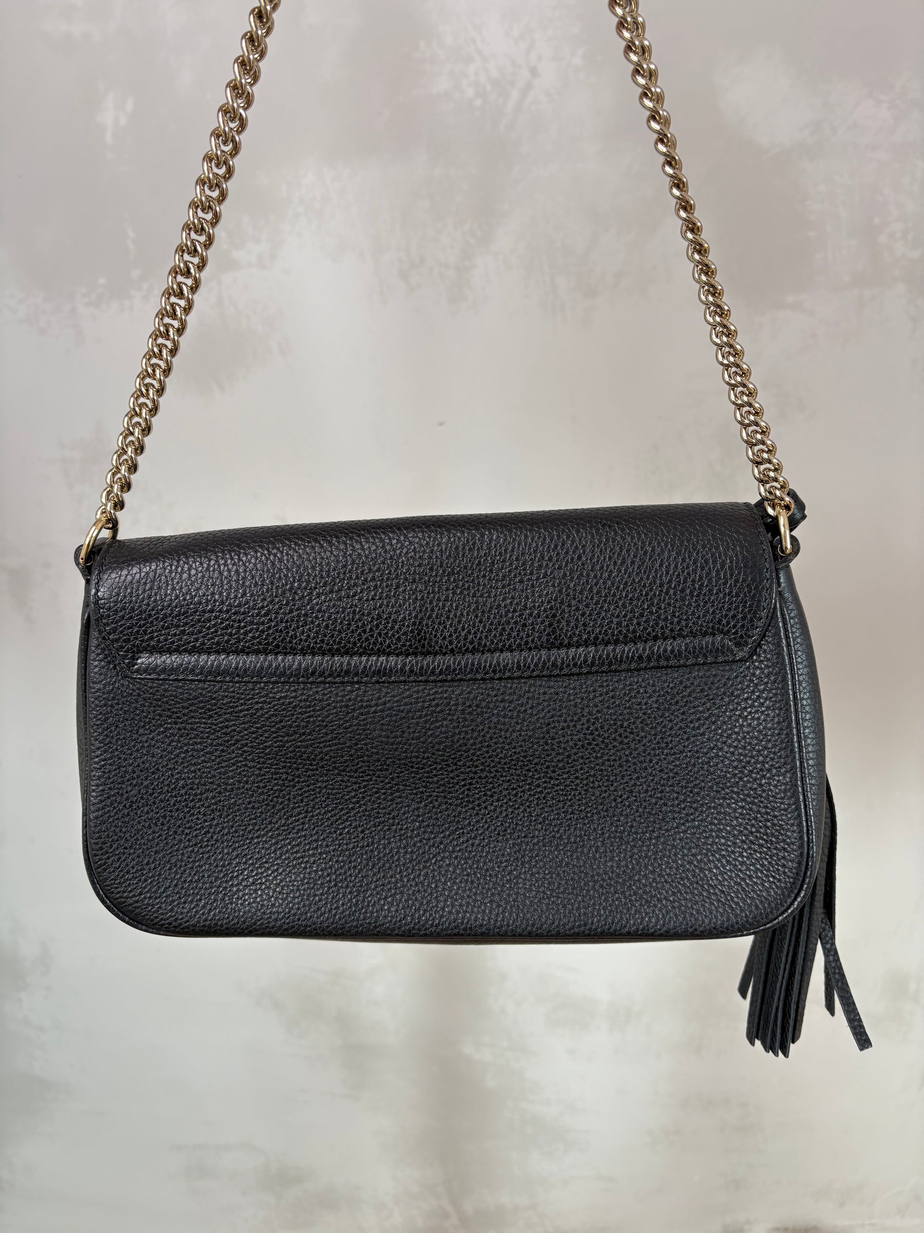 Gucci Soho Leather Chain Shoulder Bag Black