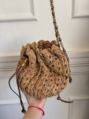 Zimmermann Raffia Chain Bucket Bag