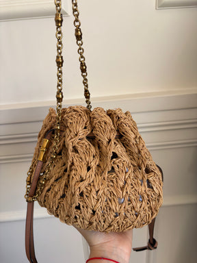 Zimmermann Raffia Chain Bucket Bag