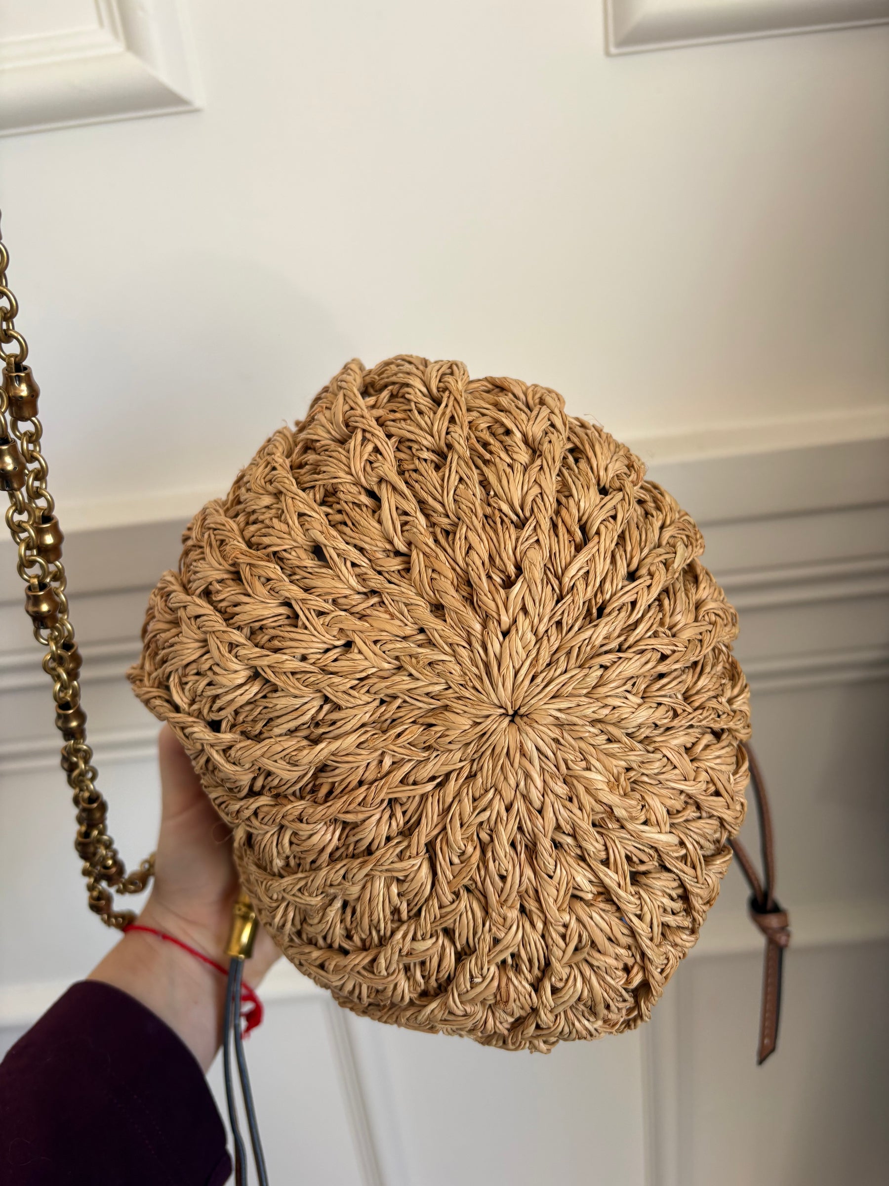 Zimmermann Raffia Chain Bucket Bag