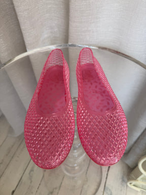 Ancient Greek Sandals Pink Jelly Flats, 36