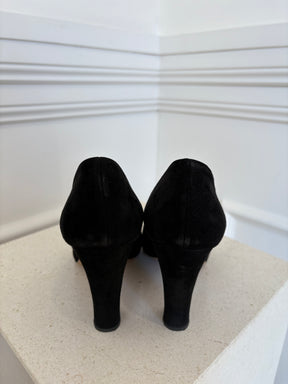 Chloé Black Suede 'Oli' Pumps, 39