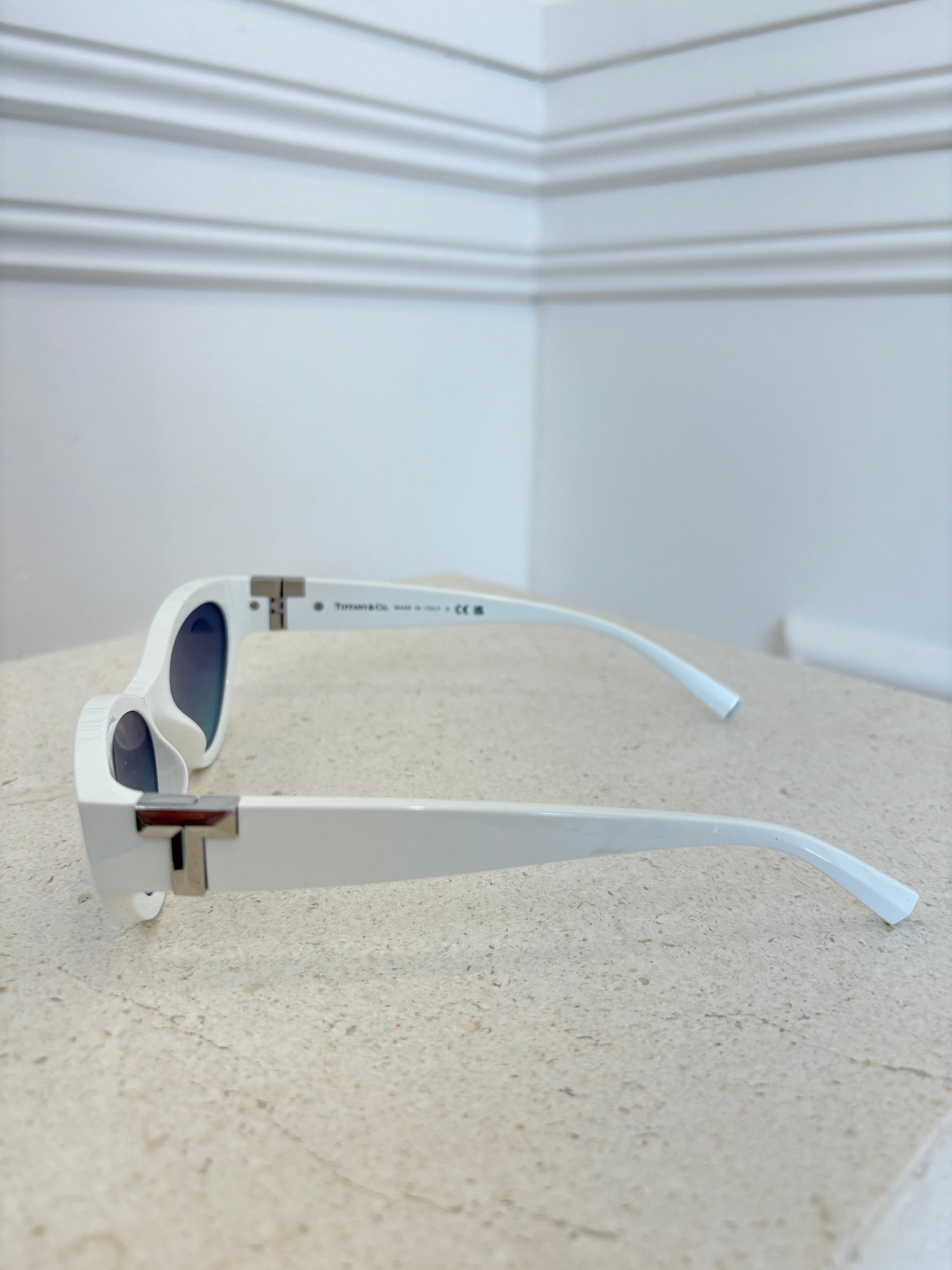 Tiffany & Co. White Cat Eye T Sunglasses