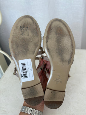 Valentino Garavani Rose Poudre Rockstud Slides, 36