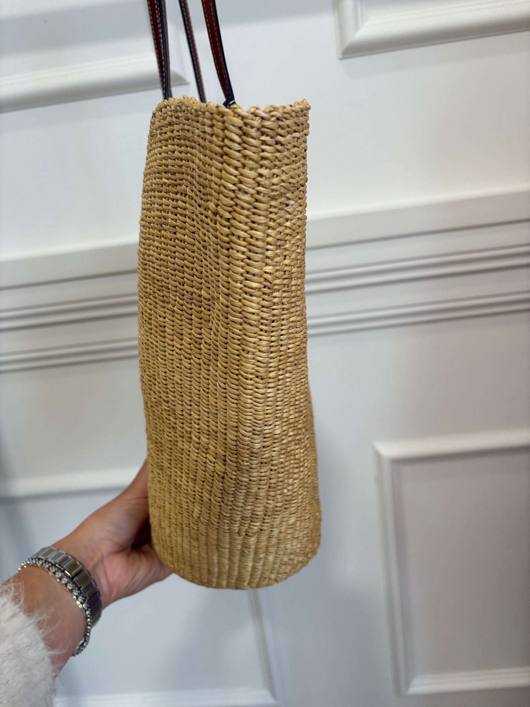 Loewe Natural Raffia Large Shell Tote