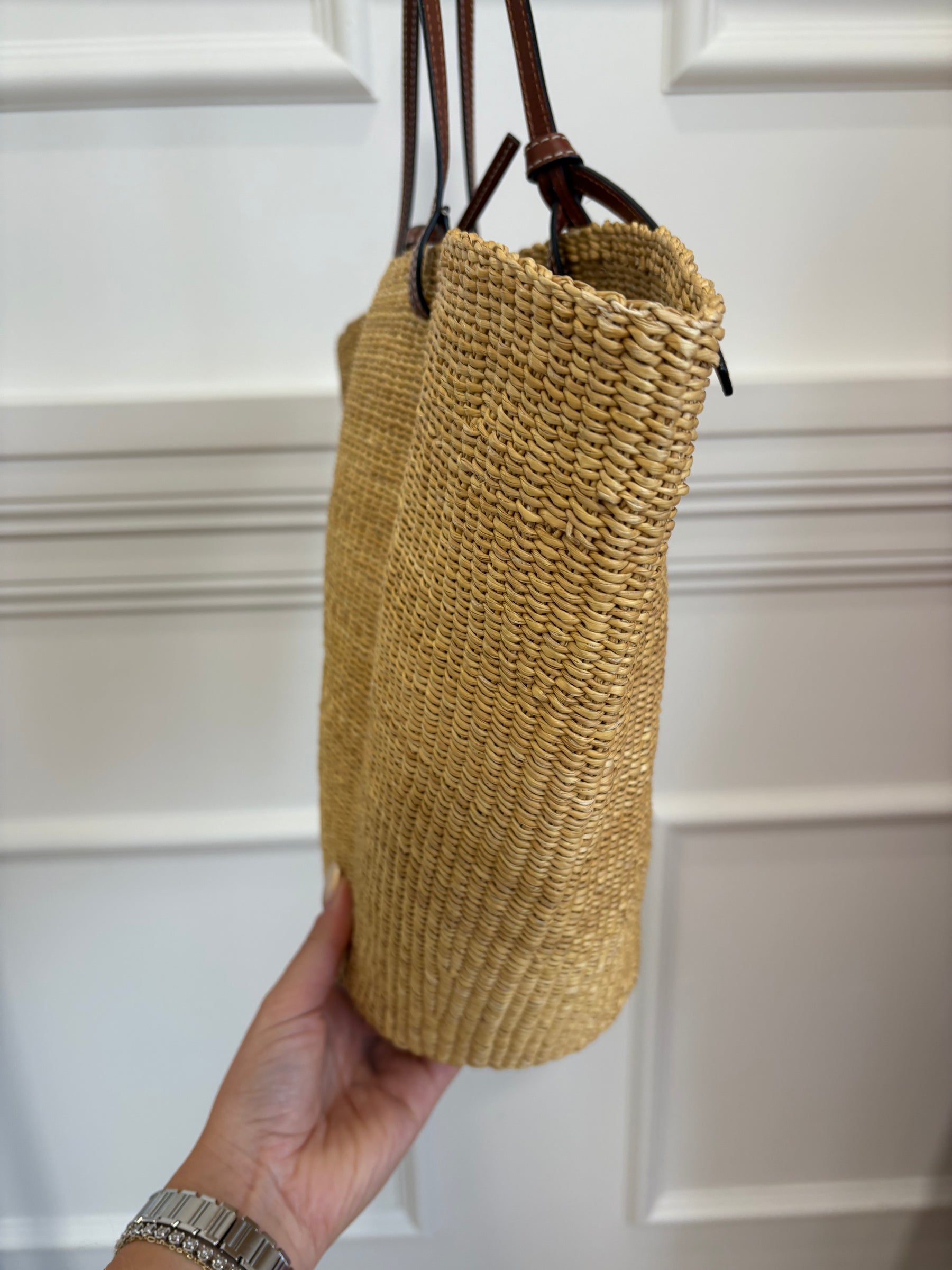 Loewe Natural Raffia Large Shell Tote