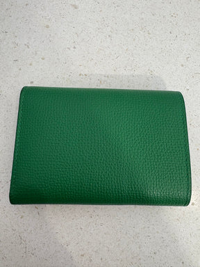 Loewe Green Leather Trifold Wallet