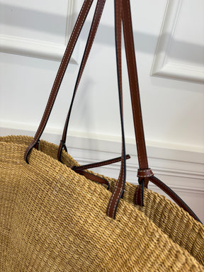Loewe Natural Raffia Large Shell Tote