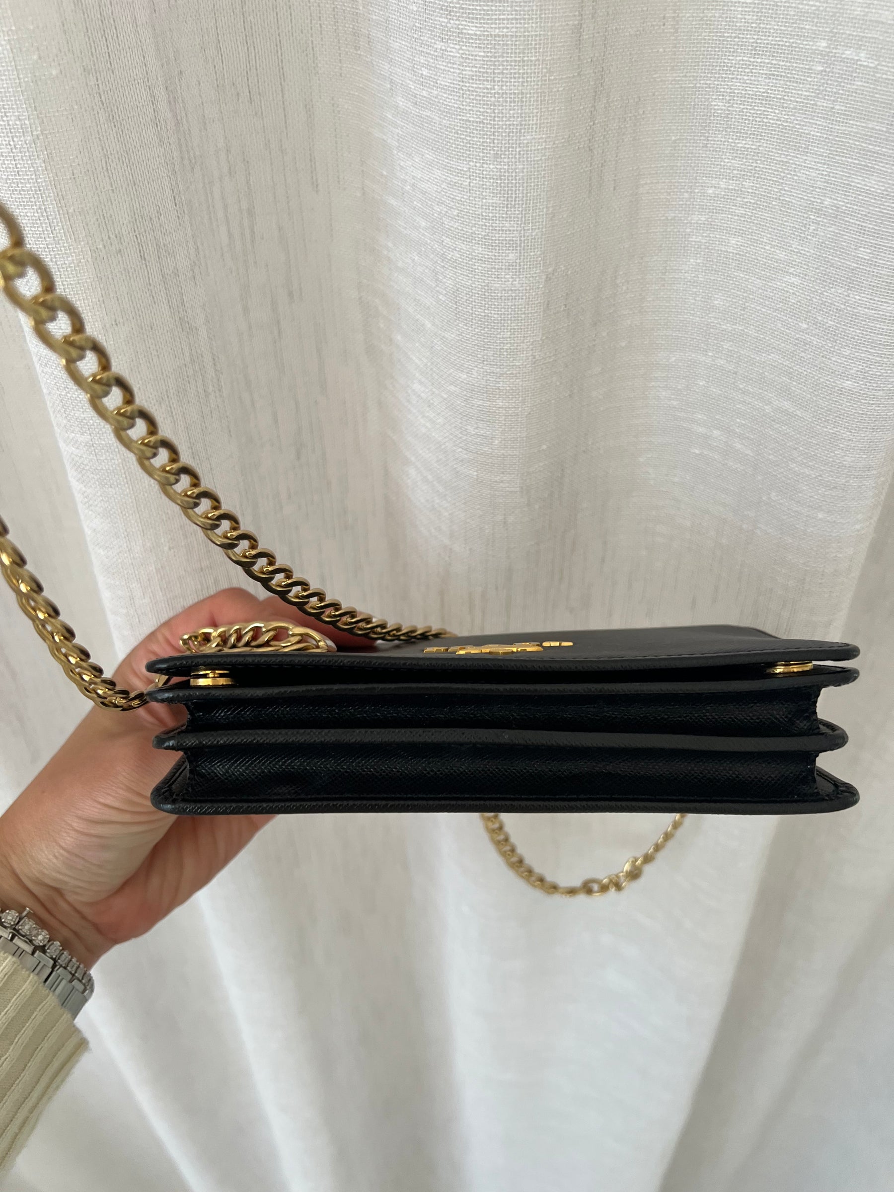 Prada Mini Saffiano WOC Leather Bag